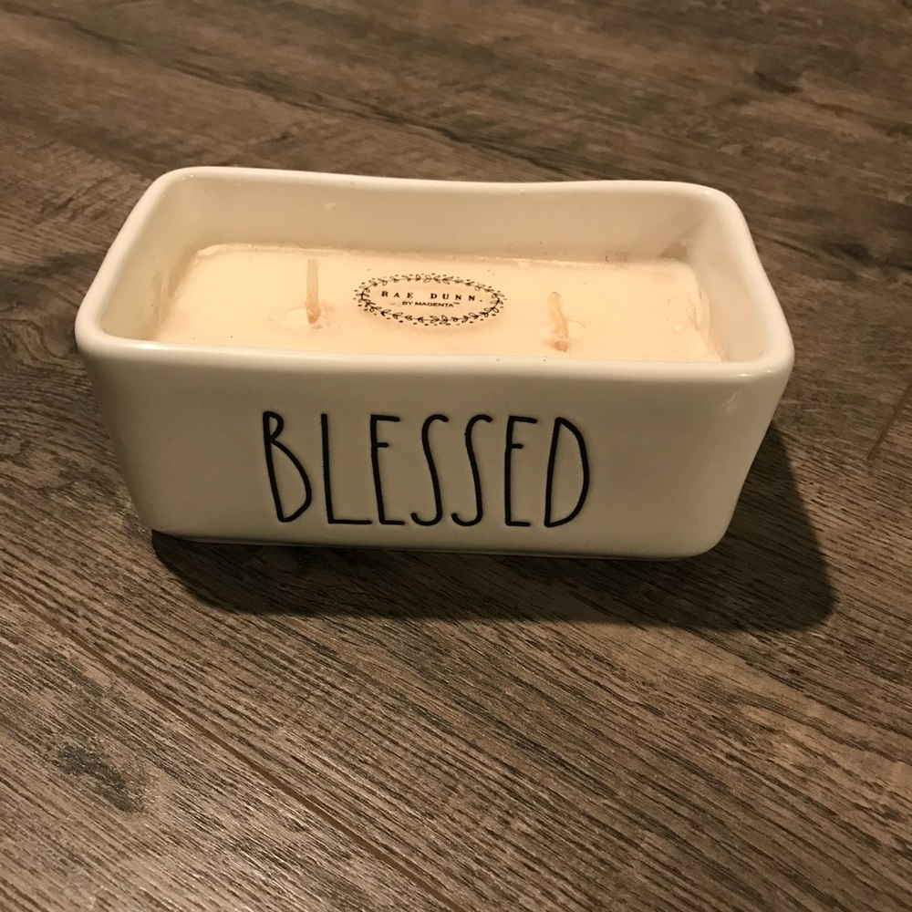 Rae Dunn “Blessed” candle.
